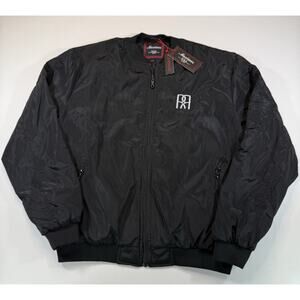 Maximos USA Bomber Jacket 2XL Black Ritz Recovery NWT Flaw Shoulder